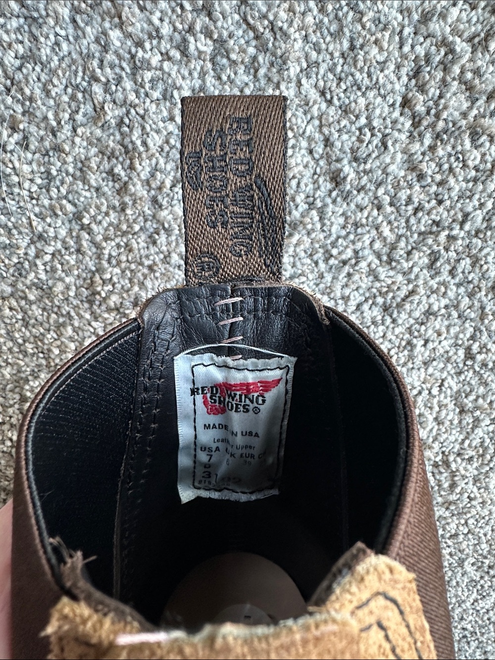 Red Wing Shoes Hawthorne Classic Tan Suede Chelsea Work Boots - Picture 3 of 5